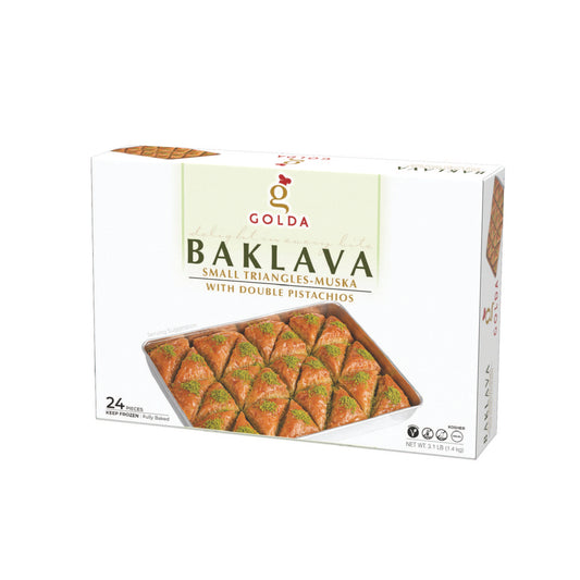 Golda Baklava Small Triangles- Muska Double Pistachios 3.1 lbs