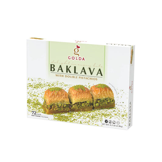 Golda Baklava With Double Pistachios 6.2 LB (2.8Kg)