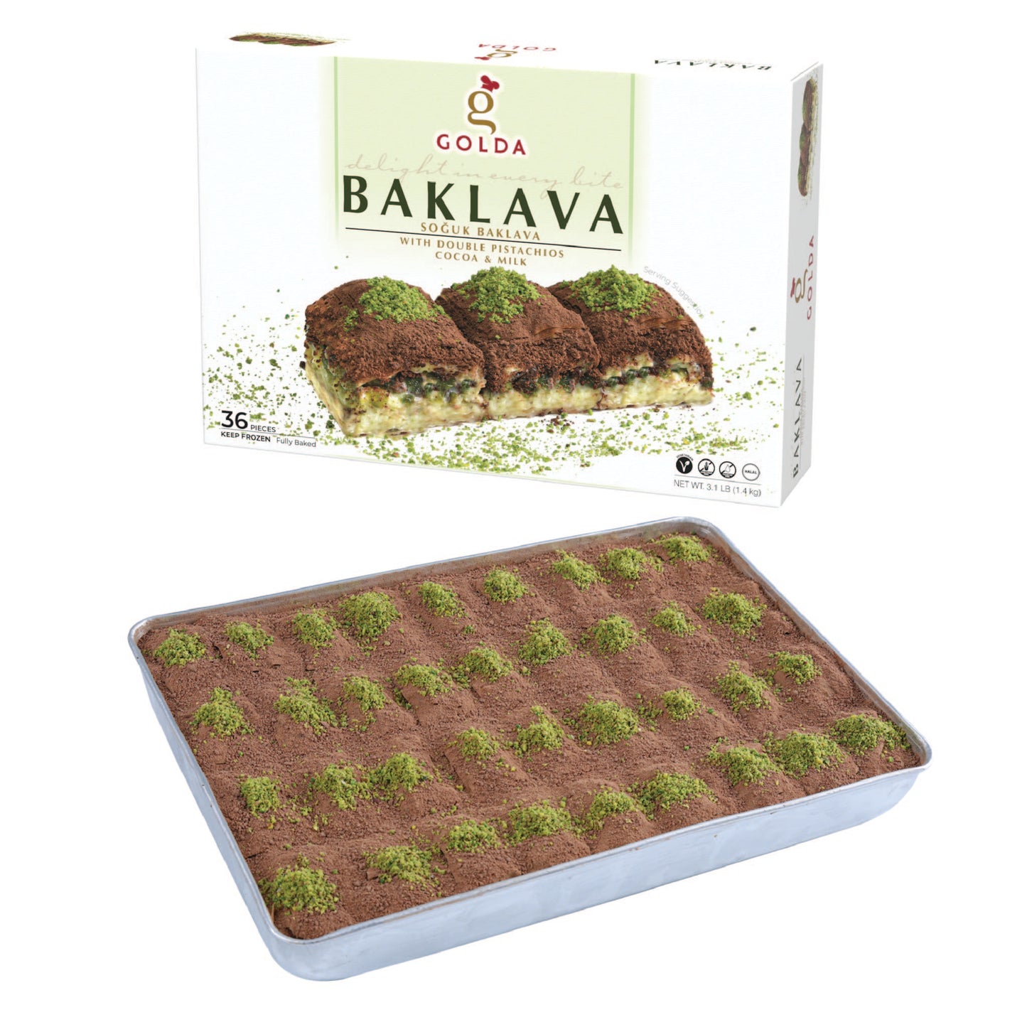 Golda Soguk Baklava Milk Cocoa 3.1 Lb (1.4 Kg)