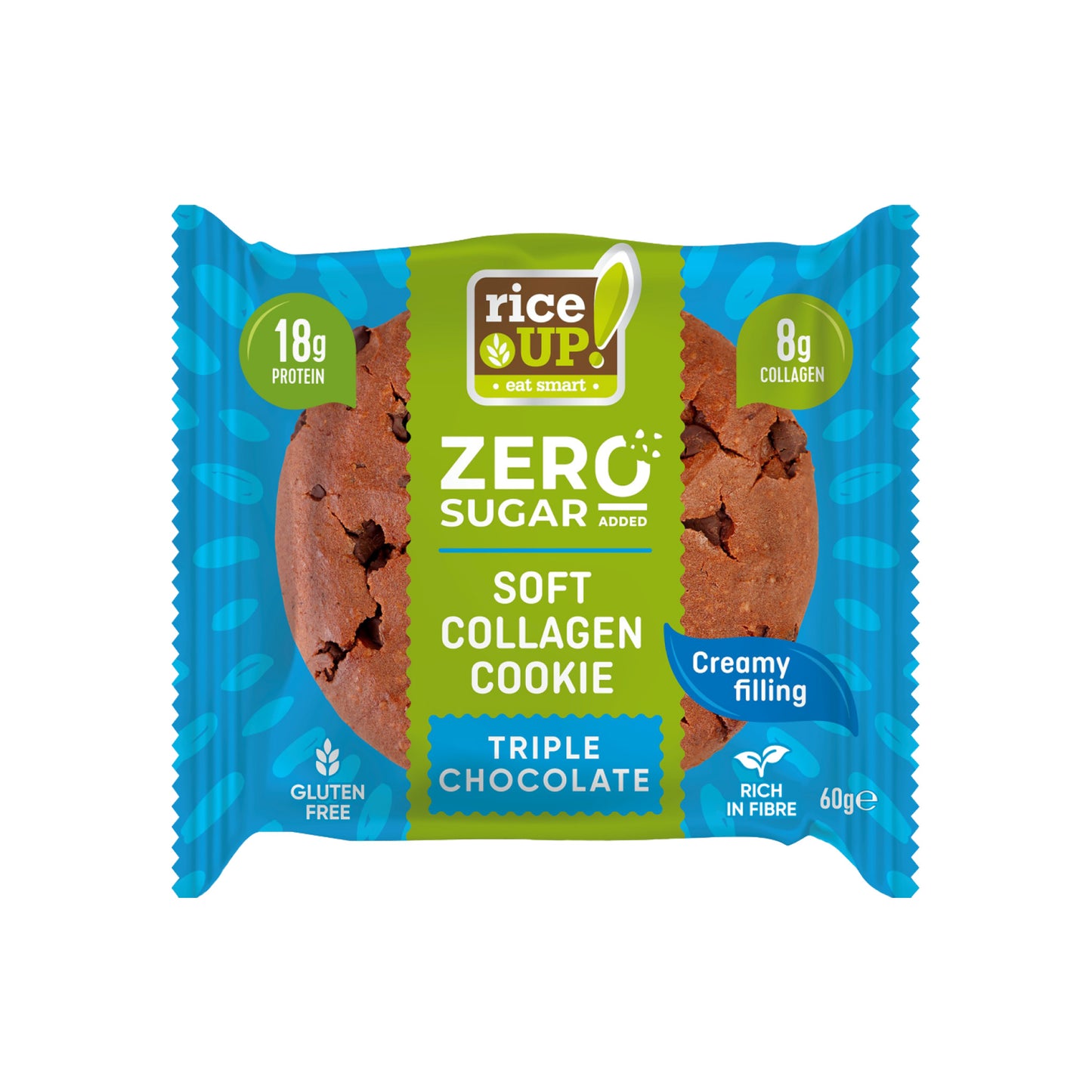 RiceUp Collagen Cookie Triple Chocolate 60 gr
