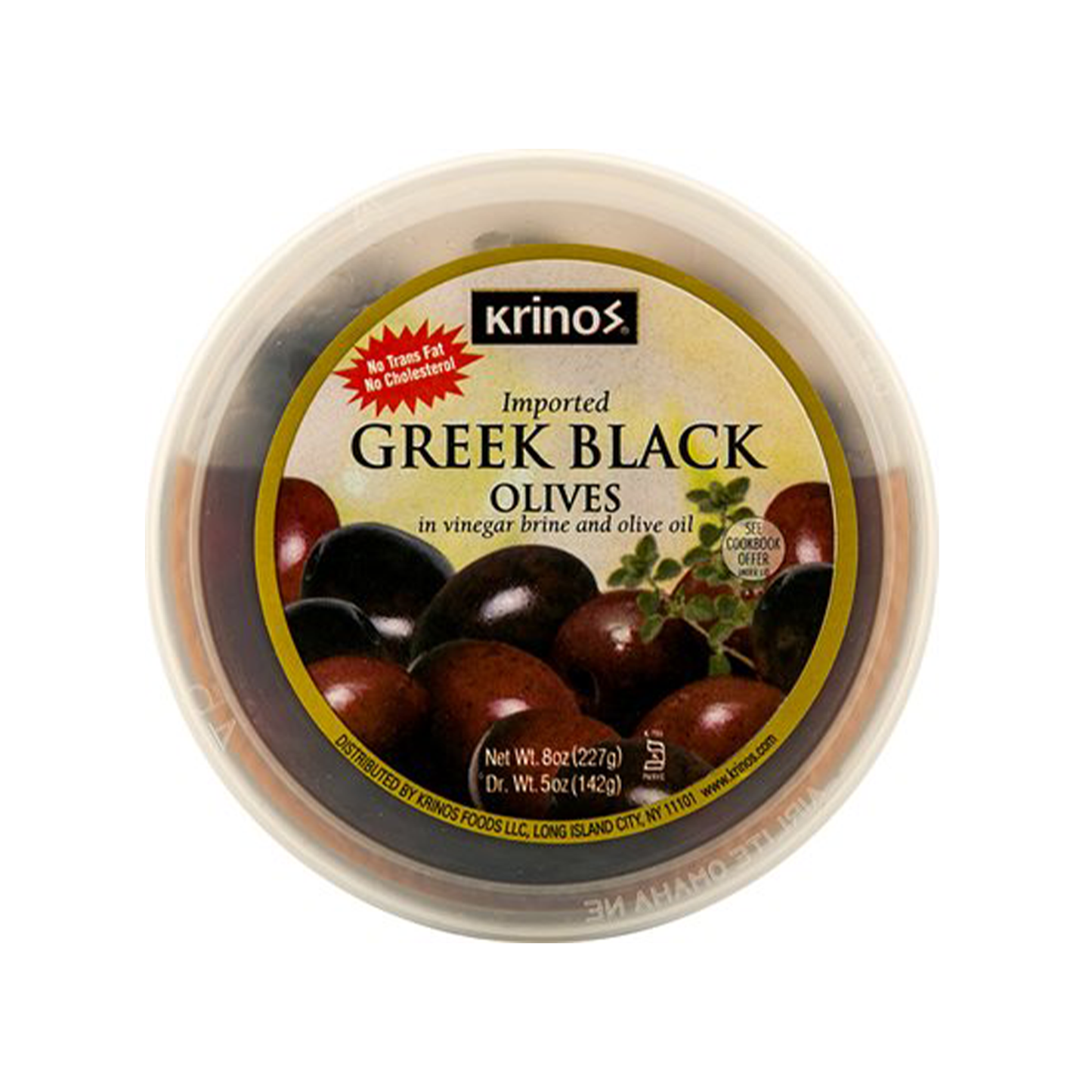 Krinos Greek black Olives 16 oz