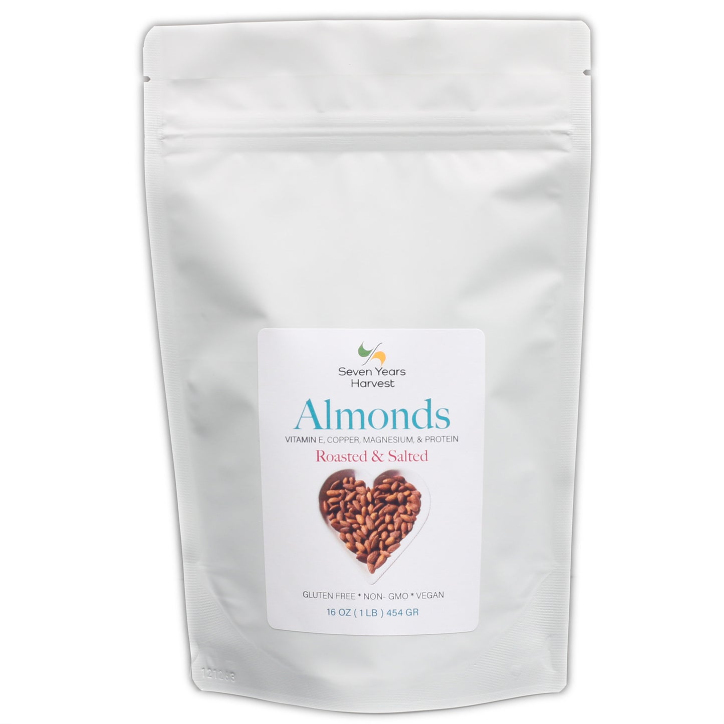 !Seven Years Harvest Roasted Salted Almonds 1 Lb (454 Gr)