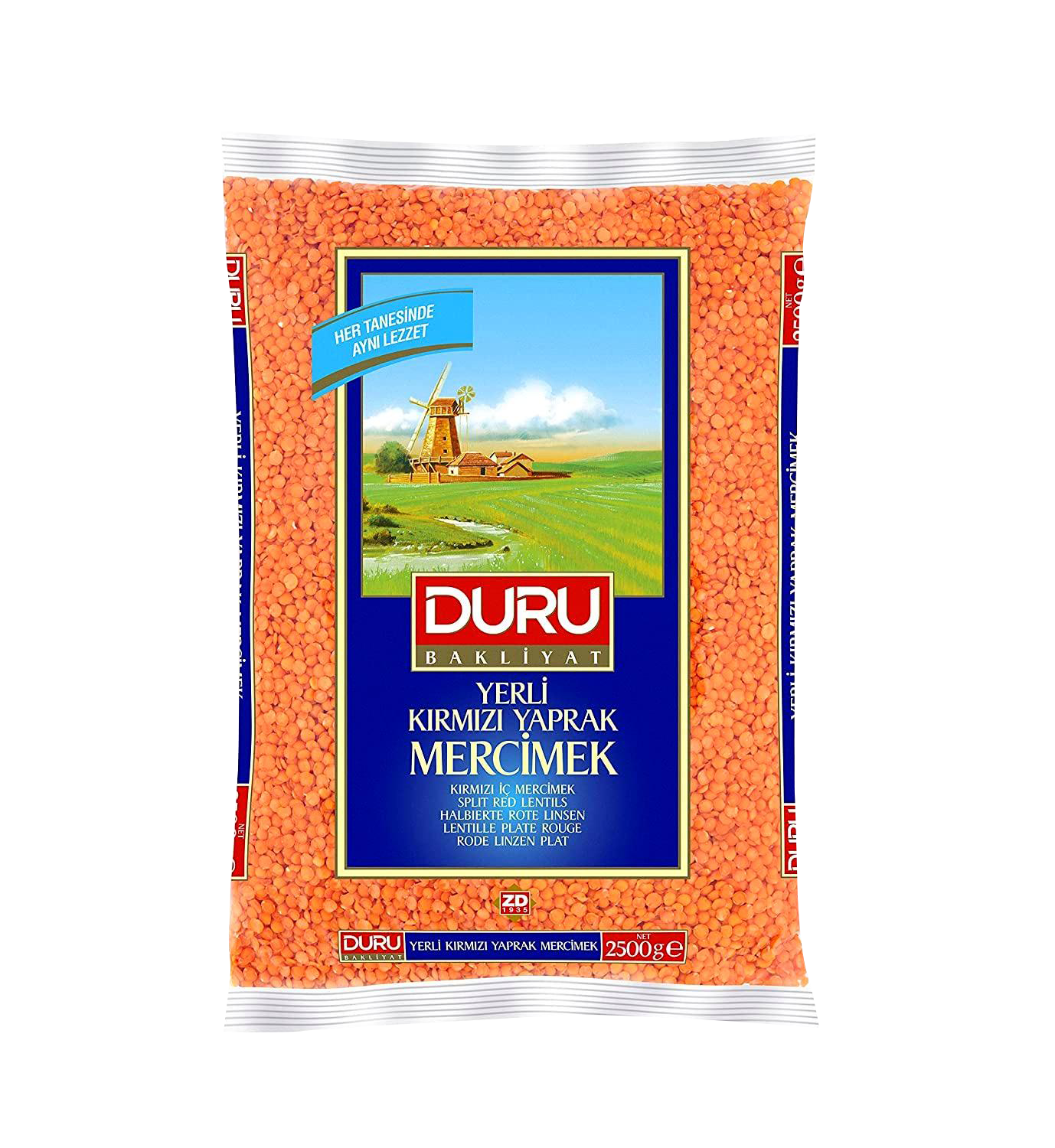Duru Split Red Lentils 5.5 lb (2500 Gr)