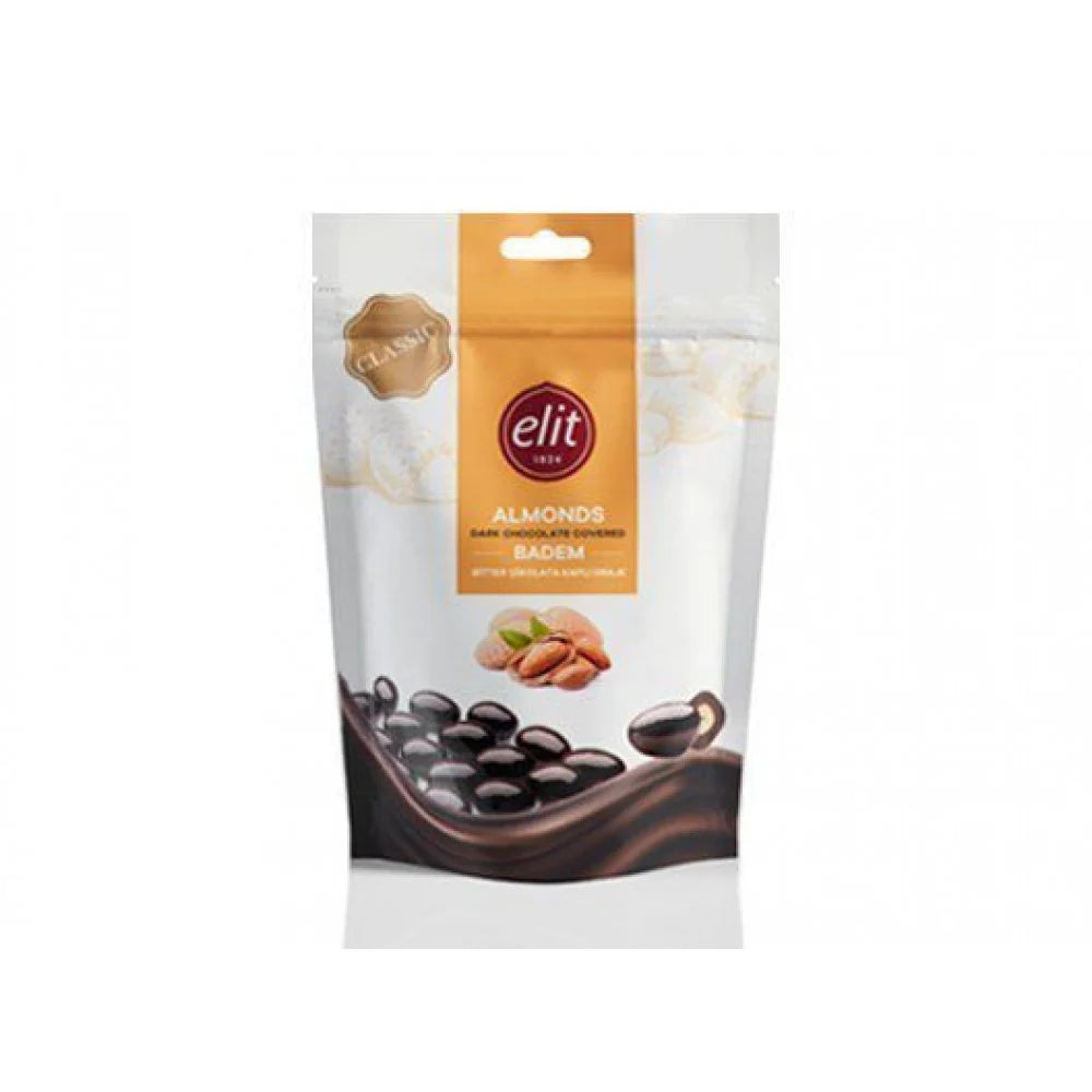 Elit Classic Almond Dark Chocolate Draje 125 gr
