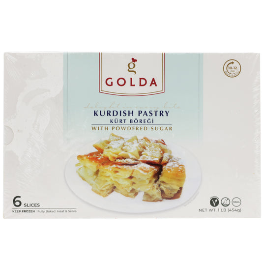 Golda Kurdish Pastry With Powdered Sugar 6pcs 1 Lb (454 Gr)