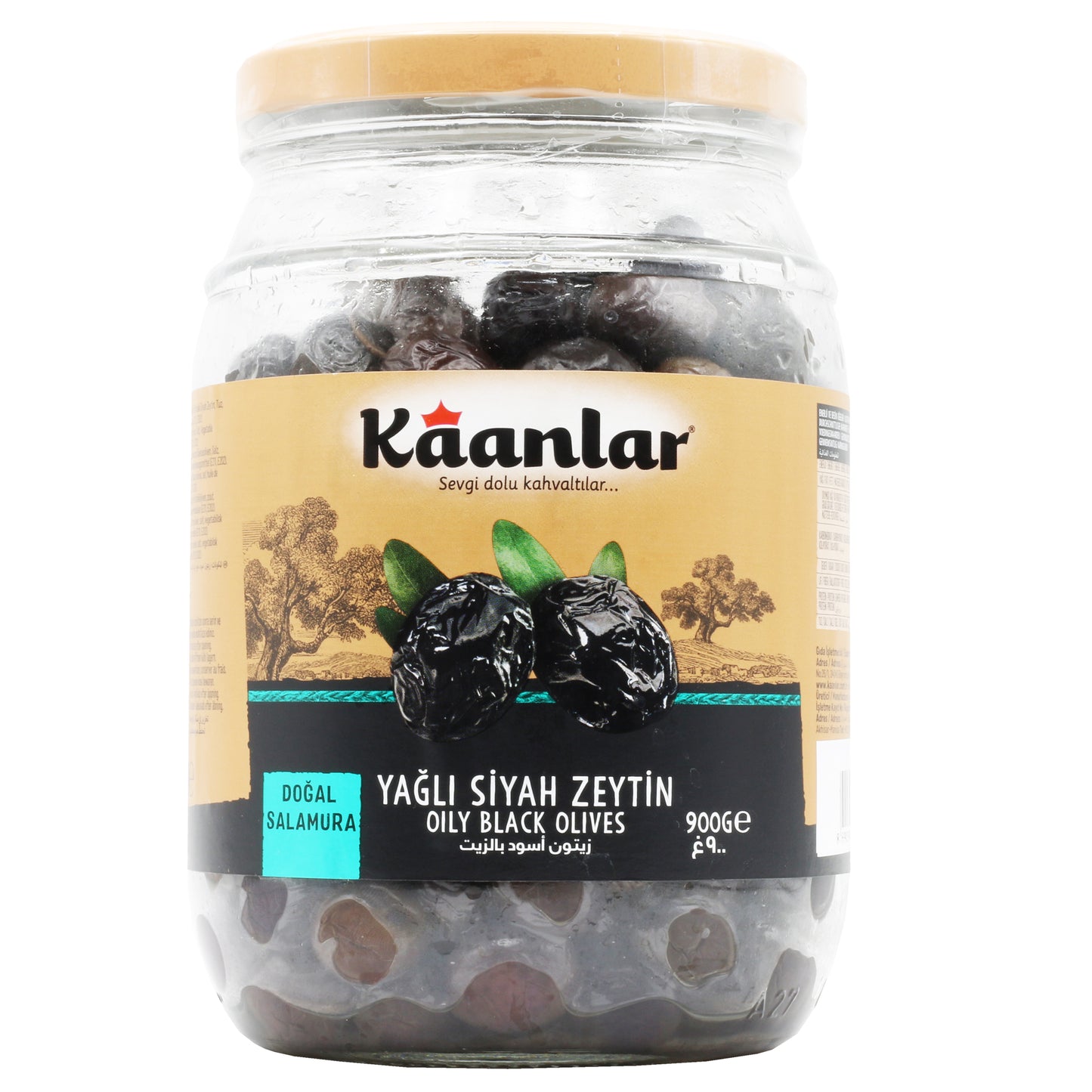 !Kaanlar Black Olives 201-260 Oily 900 Gr