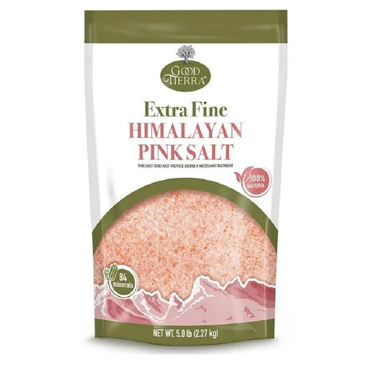 Good Tierra Himalayan Pink Salt Extra Fine 2.5 Lb (1.13 Kg) Bag
