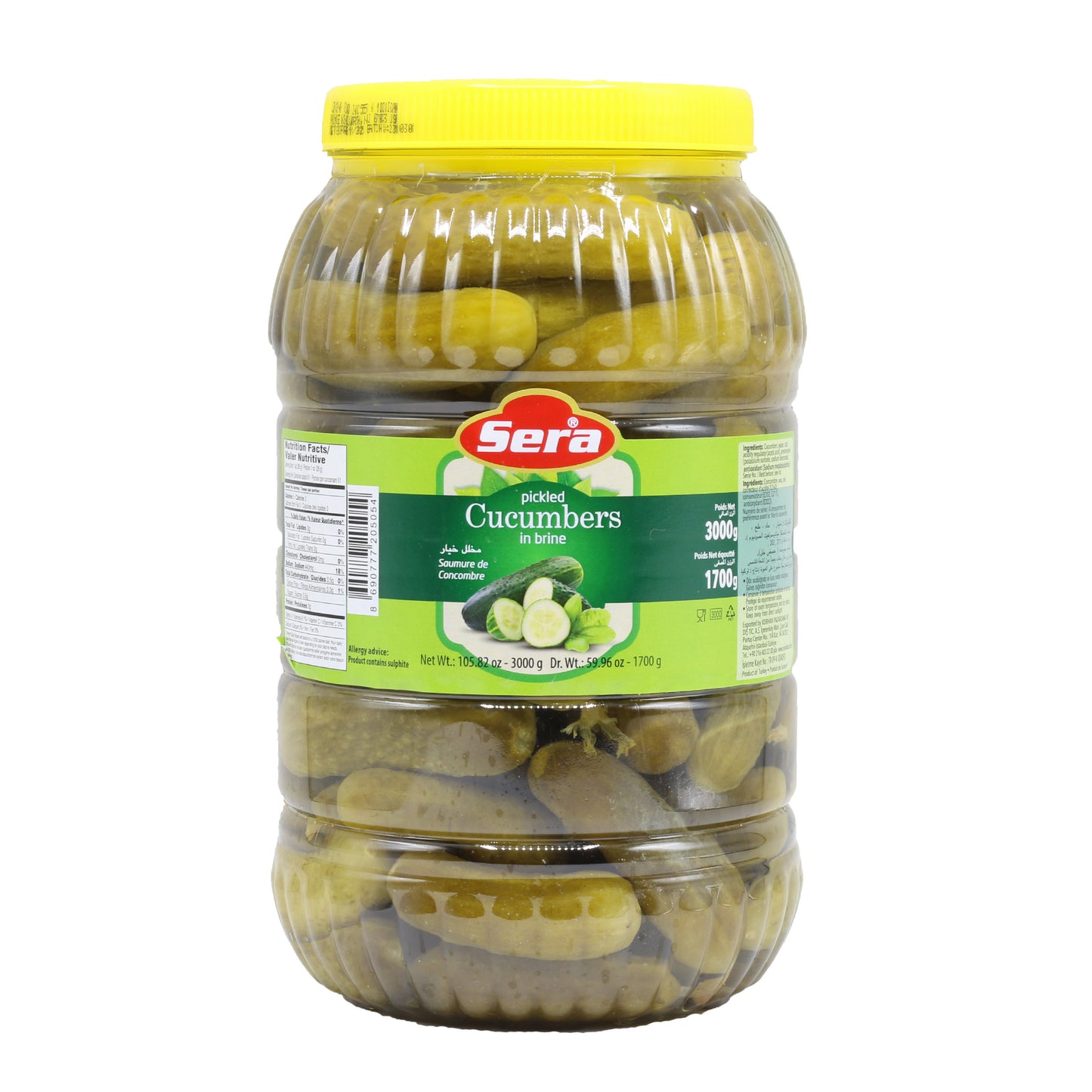 Sera Pickled Cucumbers In Brine 58.2 Oz ( 1650 Gr )