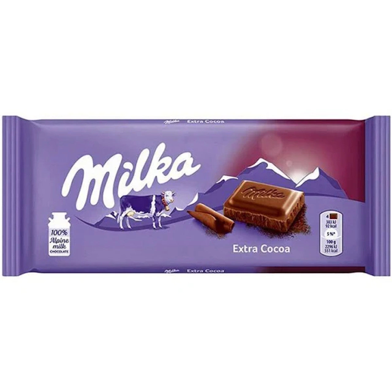 !Milka Extra Cocoa Chocolate Bar 3.5 Oz (100 Gr)