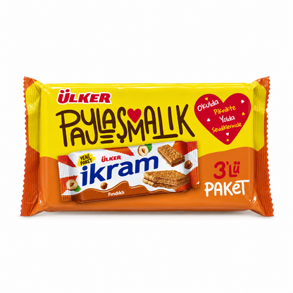 Ulker Ikram Sandwich Biscuit w Hazelnut 3 pcs 252 g
