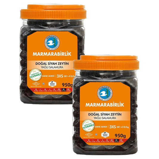 Marmarabirlik Black Olives 3xs 34.03 oz (950 Gr)