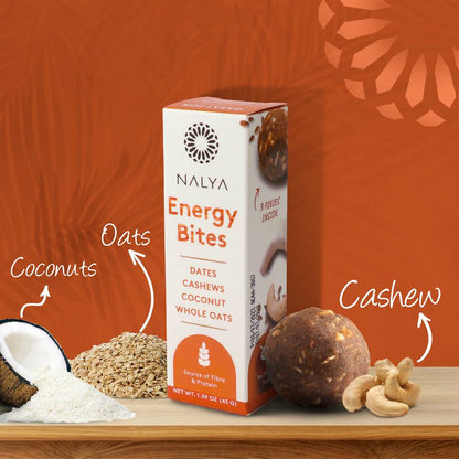 Nalya Energy Bites Dates Cashews Coconut 1.59 oz (45 gr)
