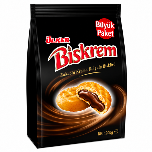 Ulker Biskrem Cocoa Cream Filled Cookies 200 gr