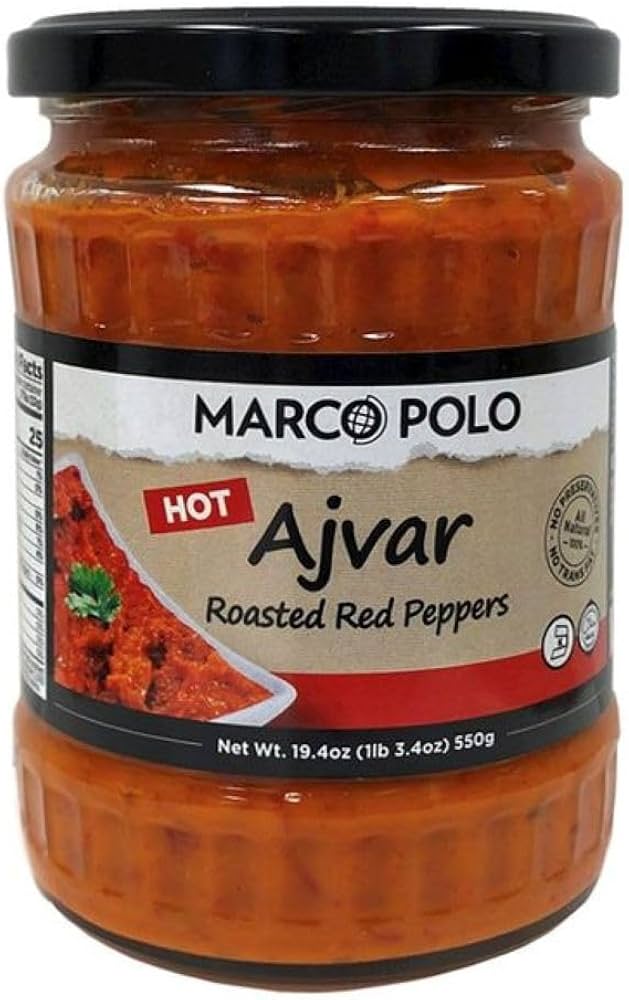 Marco Polo Roasted Red Pepper Spread Ajvar Hot 550 gr