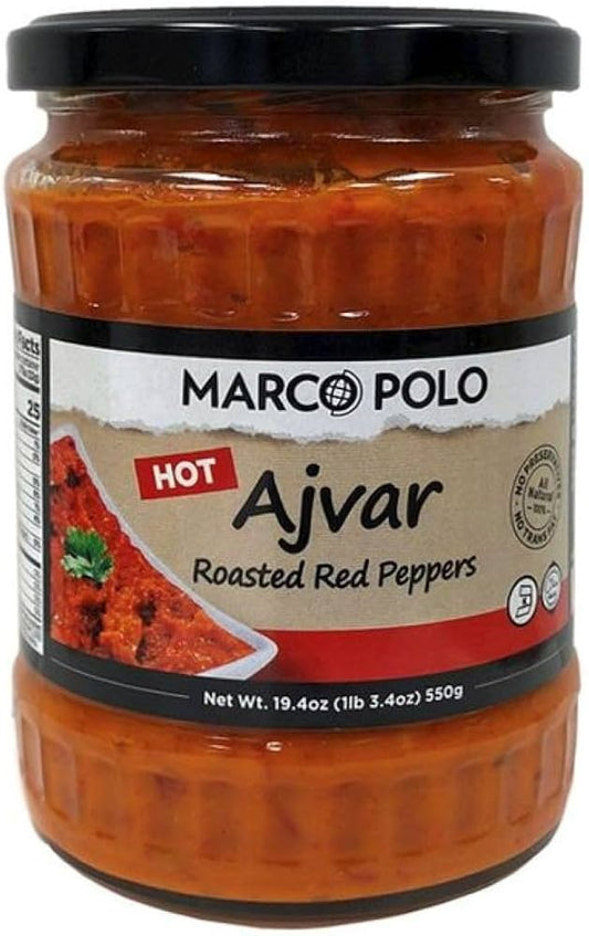 Marco Polo Roasted Red Pepper Spread Ajvar Hot 550 gr