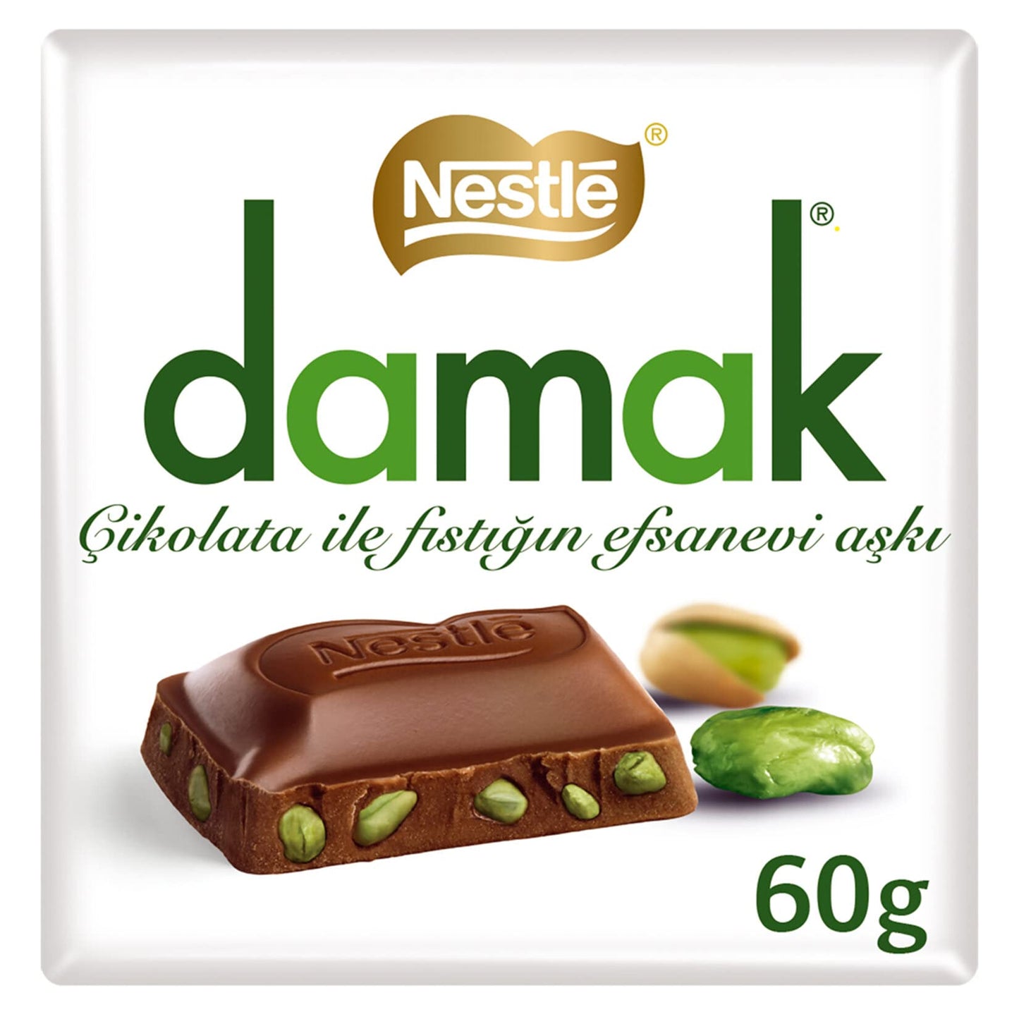 !Nestle Damak Milk Chocolate with pistachio 60 Gr