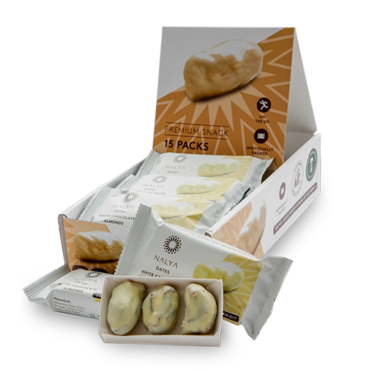 Nalya White Chocolate Dates w Almond 30 gr