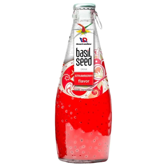 American Dew Pink Strawberry with Basil Seeds 290 ML