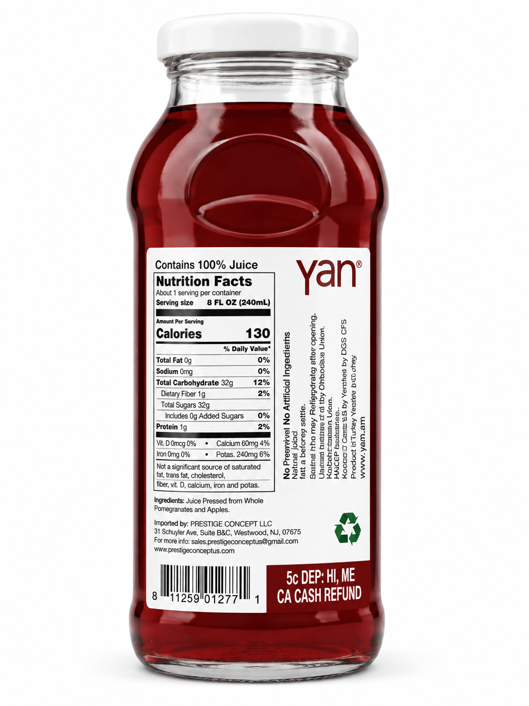 Yan Pomegranate With Apple 8 fl oz