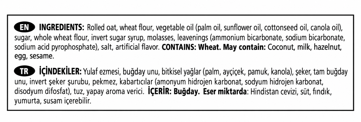 Eti Burcak Oatmeal Biscuit 375 gr