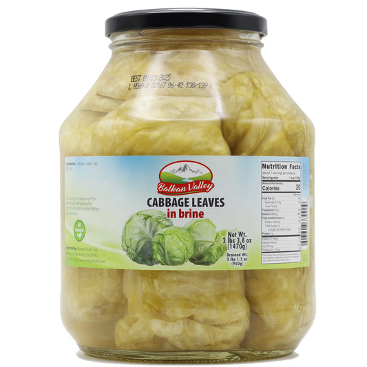 !Balkan Valley Cabbage Leaves In Brine 3 Lb (1470 Gr)