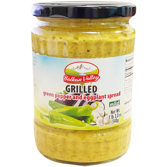 Balkan Valley Grilled Green Pepper & Eggplant Spread Mild  1 Lb 3.0 Oz (540 Gr)