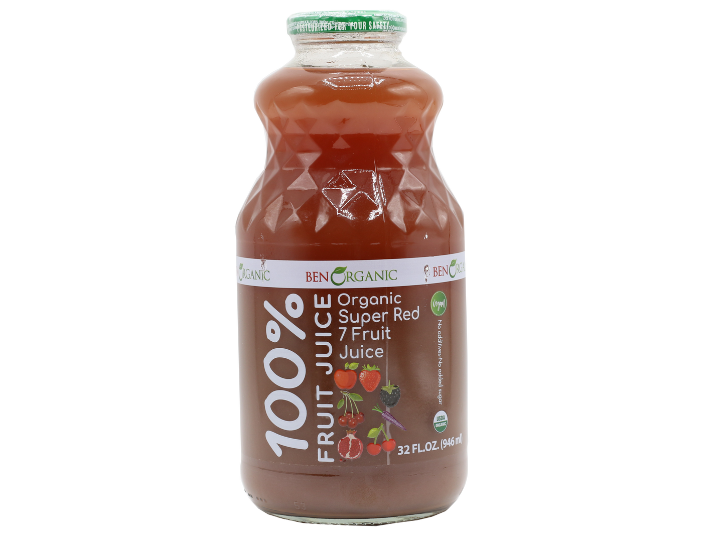 !Ben Organic 7 Super Fruit  %100Juice 32 fl oz