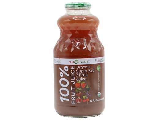 !Ben Organic 7 Super Fruit  %100Juice 32 fl oz