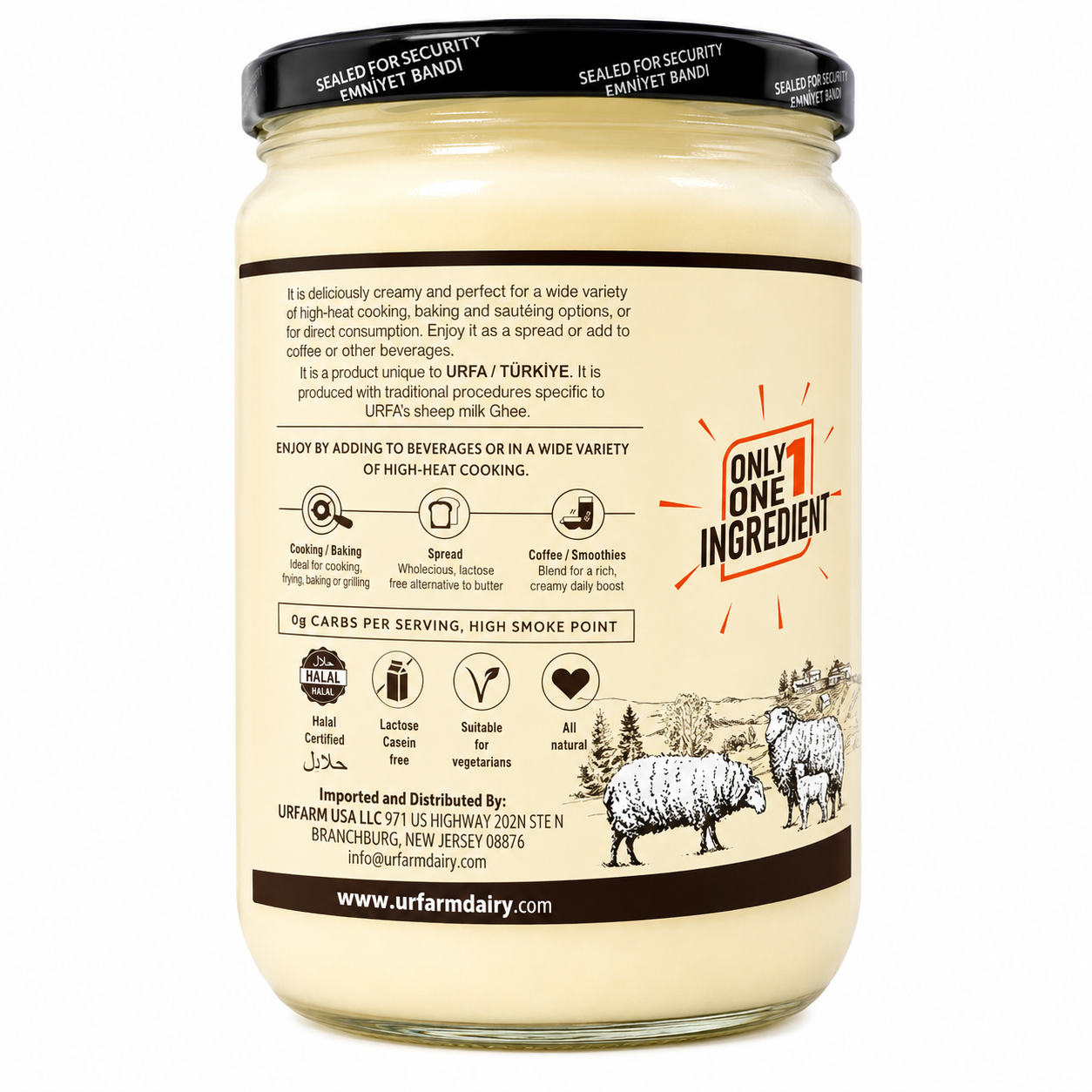 Urfarm Feta Sheep Ghee 1 lb