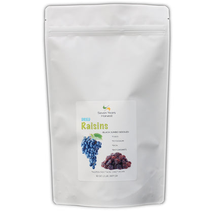 !Seven Years Harvest Black Jumbo Raisins 2 Lb (907 Gr)