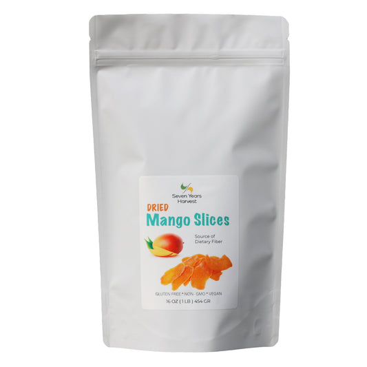 !Seven Years Harvest  Dried Mango Slices - 1 Lb (454 Gr)