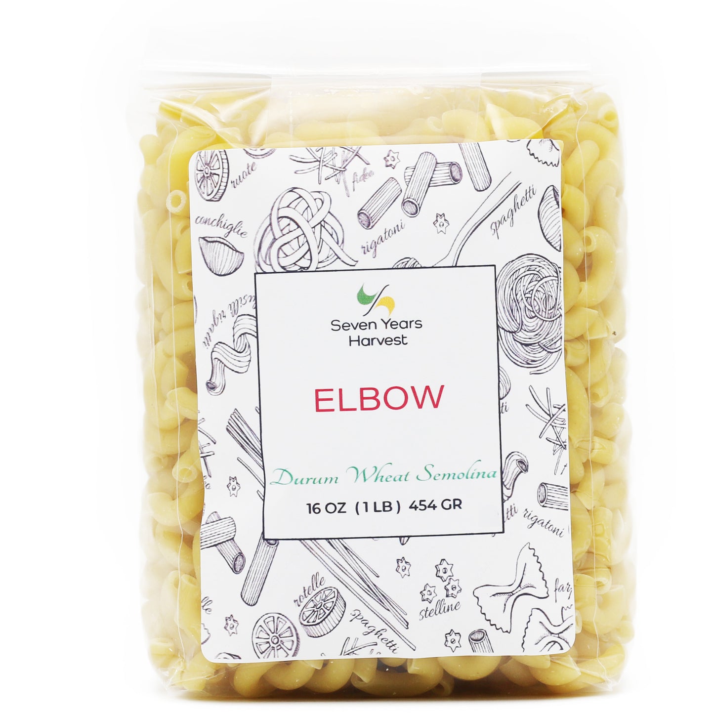 Seven Years Harvest Elbow Pasta 1 Lb (454 Gr)