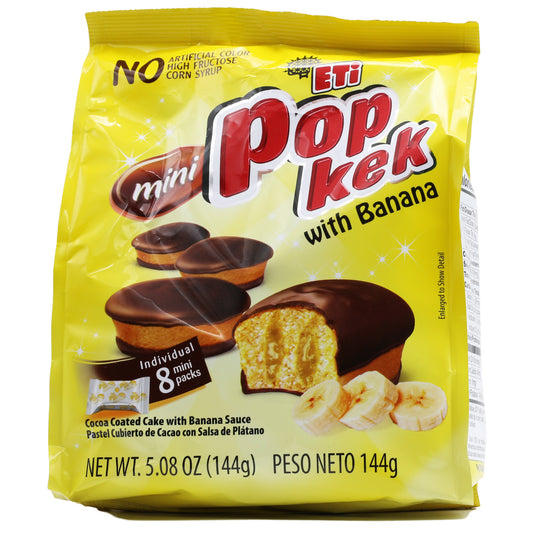 Eti Mini Pop Cake With Banana 5.08 Oz (144 Gr)