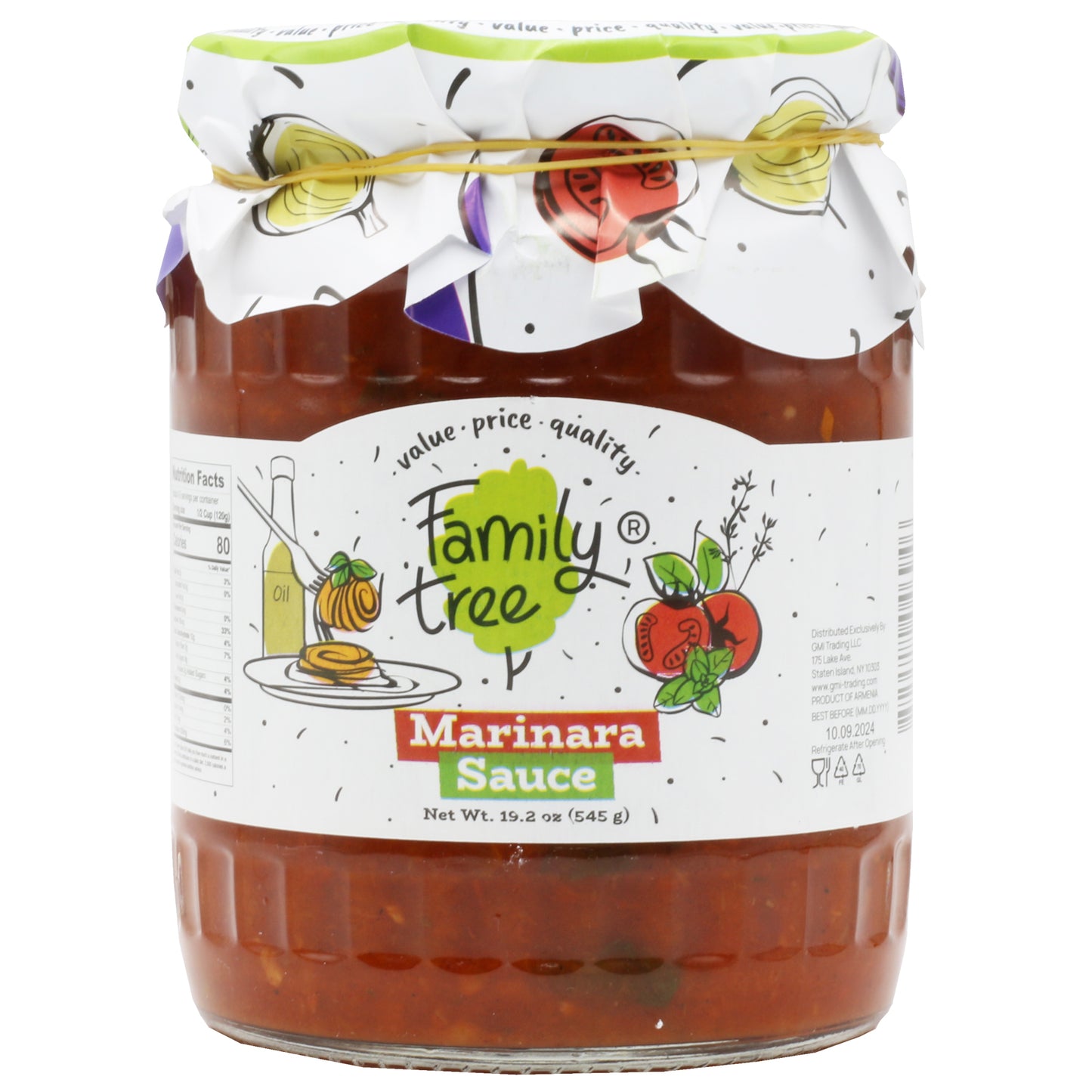 Familytree Marinara Sauce 19 Oz