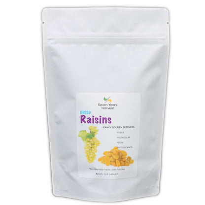 !Seven Years Harvest Fancy Golden Raisins - 1Lb (454 Gr)