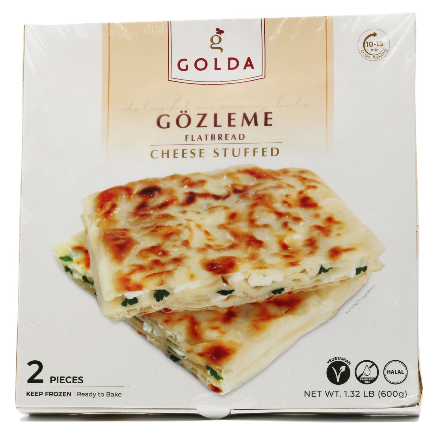 Golda Gozleme Flatbread Cheese Stuffed  1.32 Lb (600 Gr)