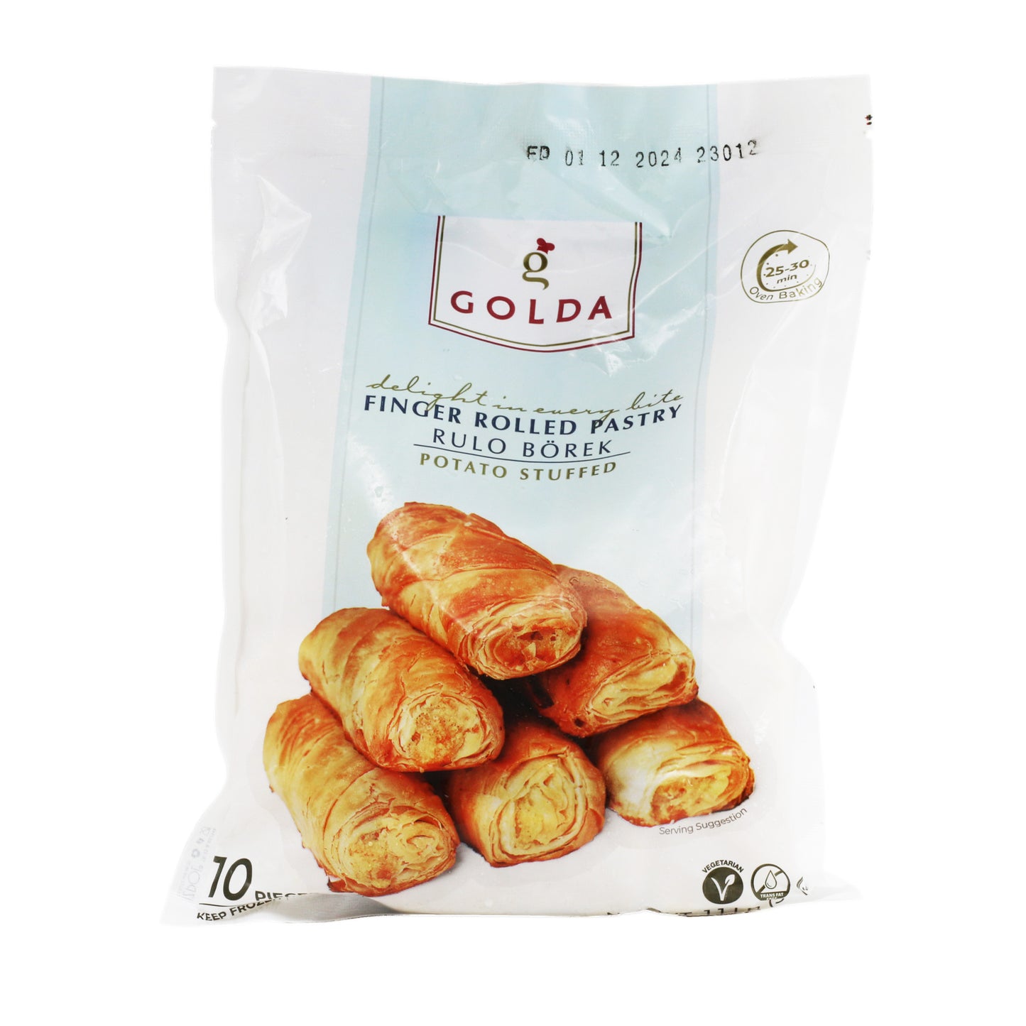 Golda Finger Rolled Pastry Potato( Rulo Borek) 1.1 Lb (500 Gr)