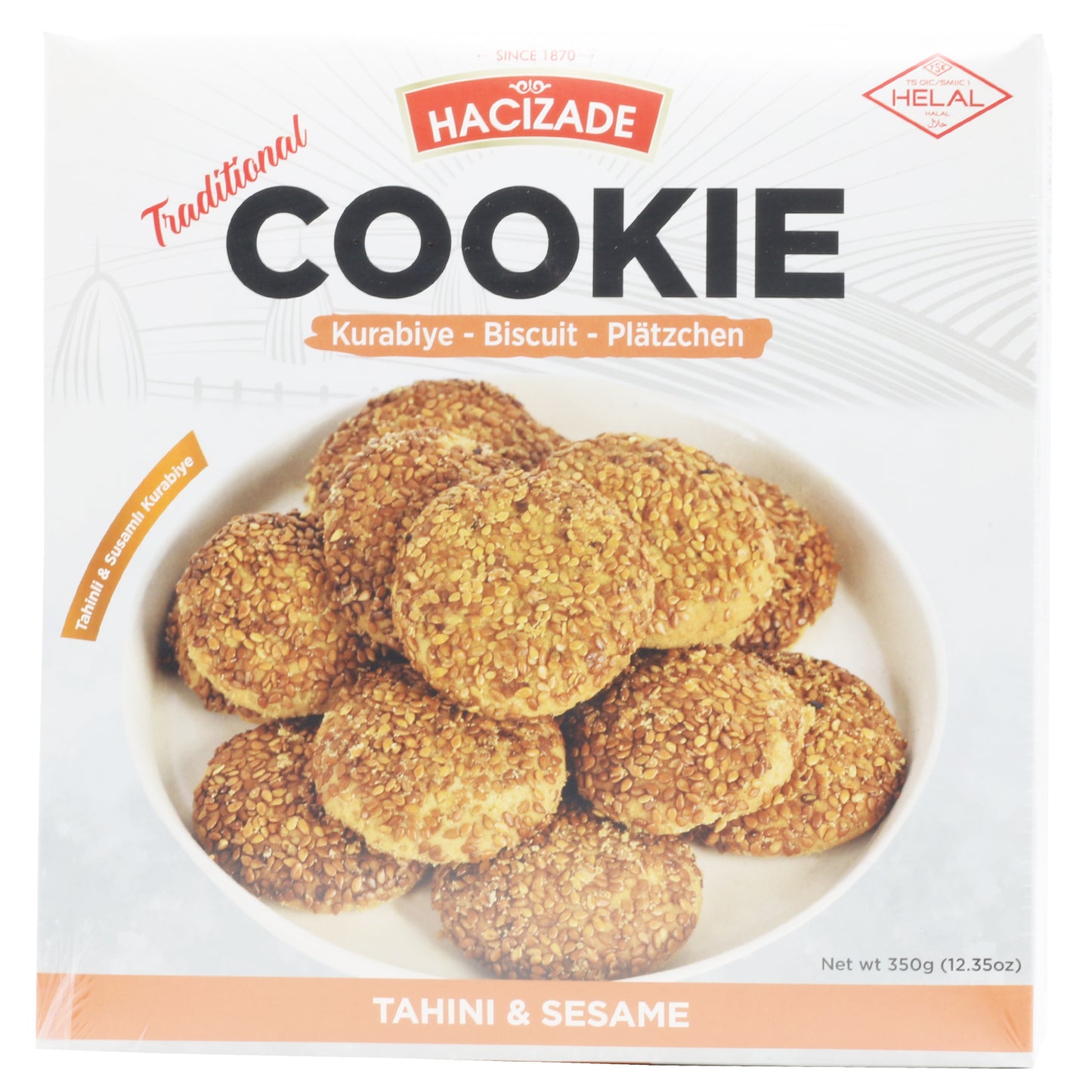 !Hacizade Cookie Tahini & Sesame 350 Gr (12.35 oz)