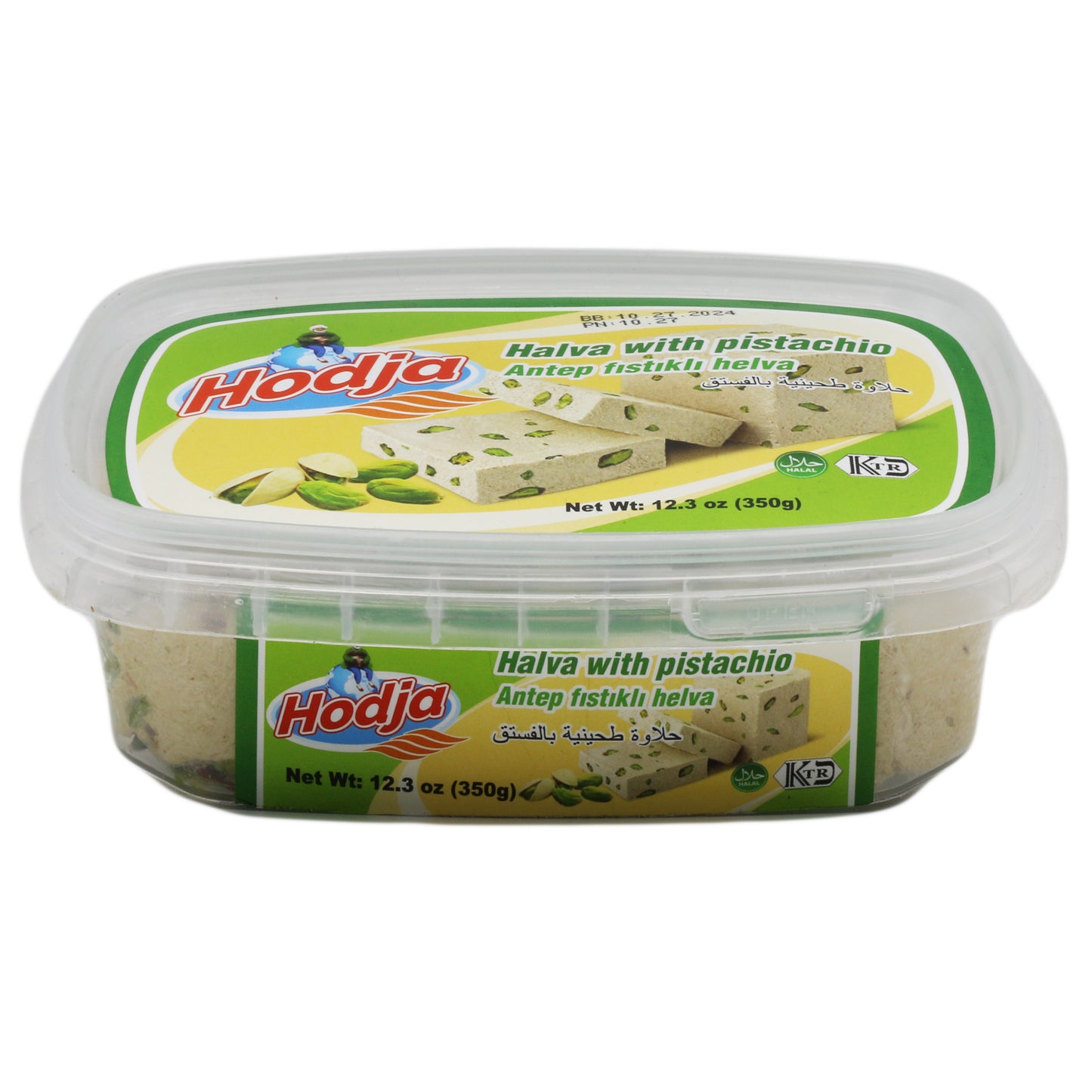 Hodja Pistachio Halva Premium 12.3 Oz (350 Gr)