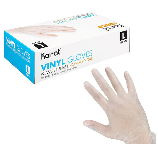 !Karat Powderless Vinyl Glove L