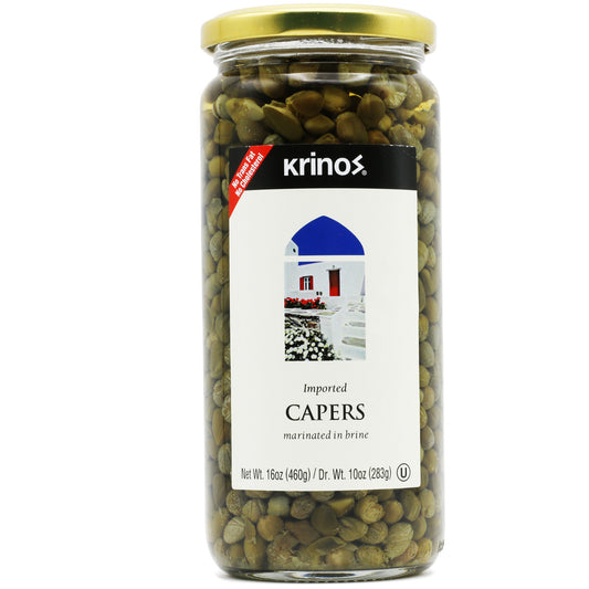 Krinos Capers In Brine 1 Lb (454 Gr)