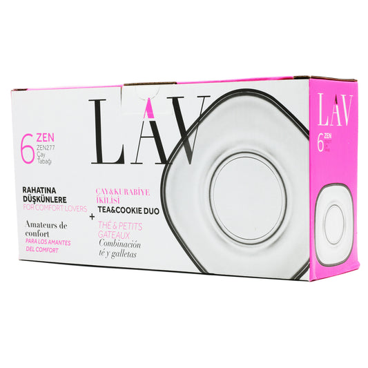 Lav Zen Tea Cup Plate 6 pcs