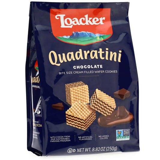 Loacker Quadratini Chocolate 8.8 Oz (250 Gr)