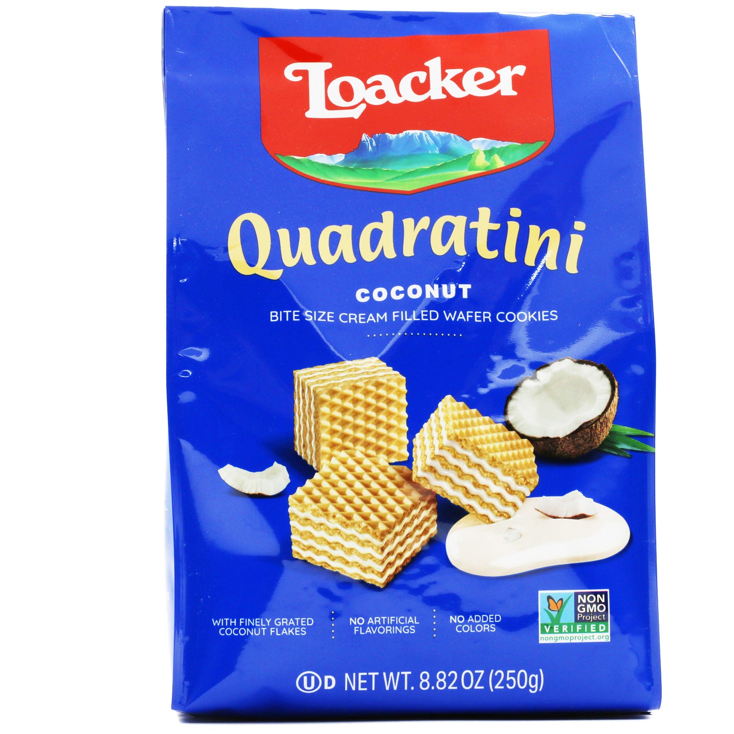 Loacker Quadratini Coconut 8.8 Oz (250 Gr)