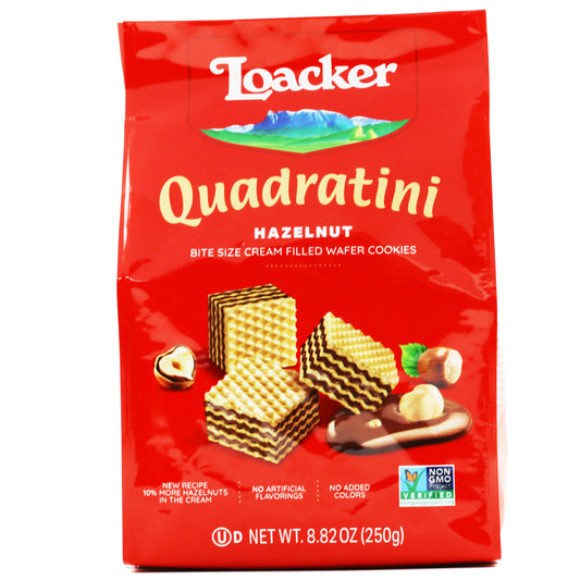 Loacker Quadratini Hazelnut 8.8 Oz ( 250 Gr)