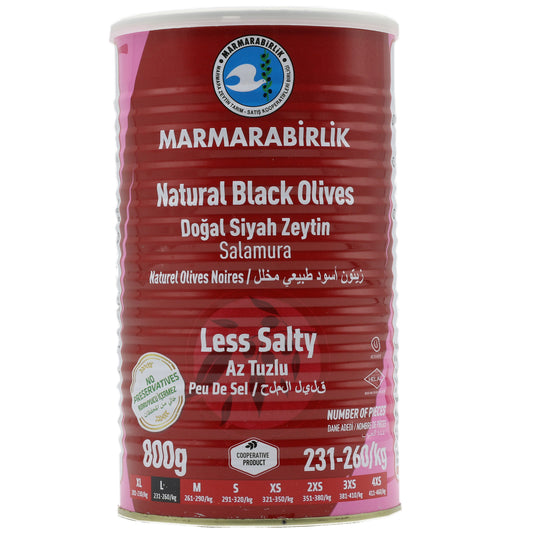 Marmarabirlik L Black Olives Less Salty 28.2 Oz (800 Gr)