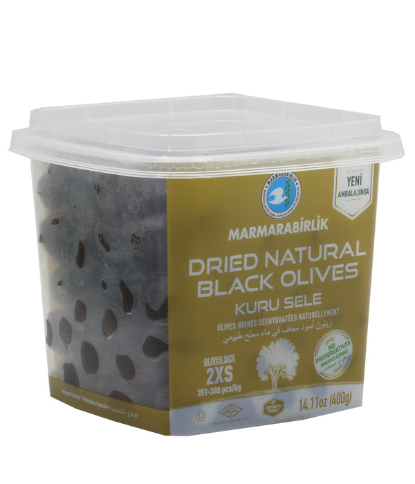 Marmarabirlik 2XS Dried Black Olives 14.11 Oz (400 Gr Kuru Sele)