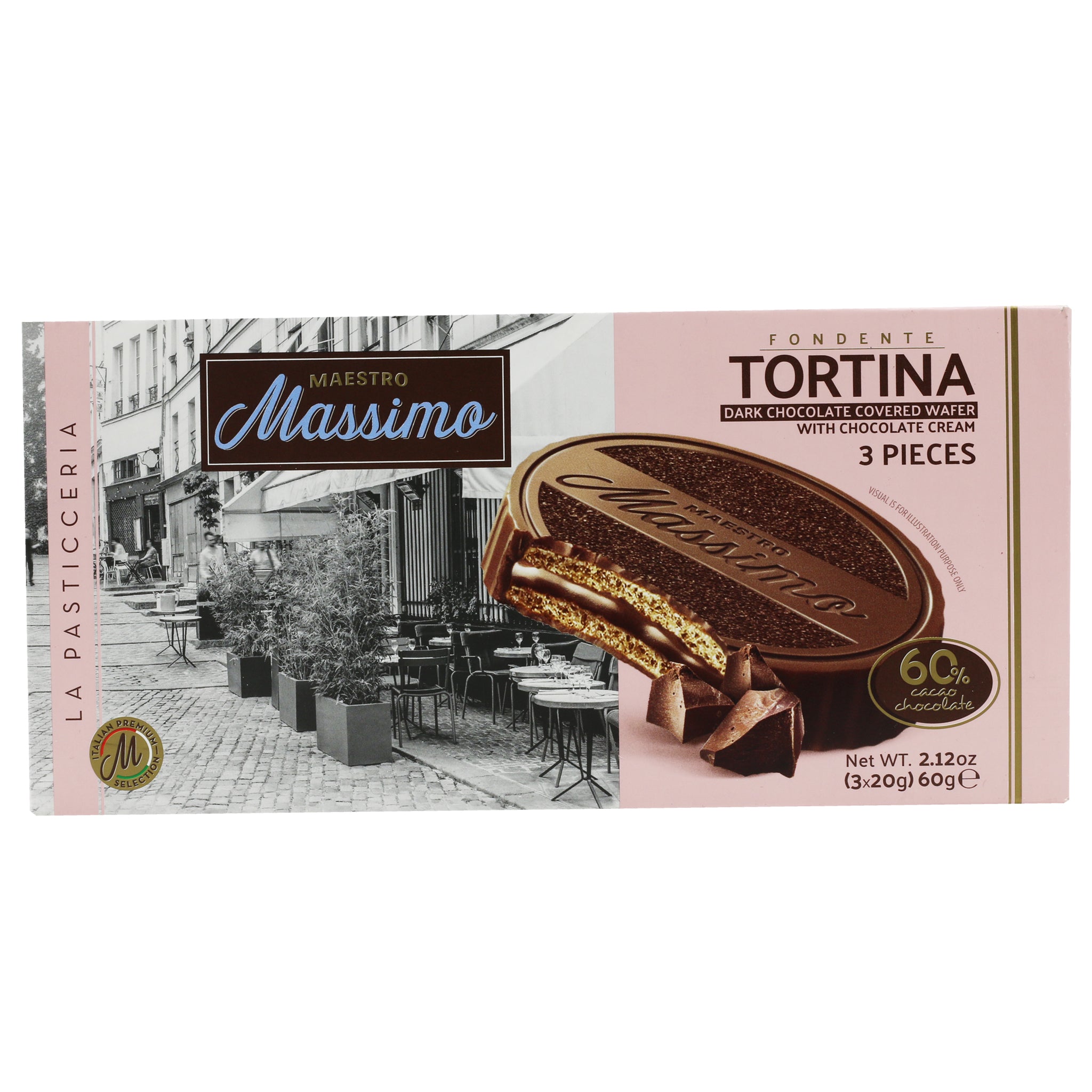 Massimo Tortina Dark Chocolate 3Pcs 60 Gr – Qualita Food Store