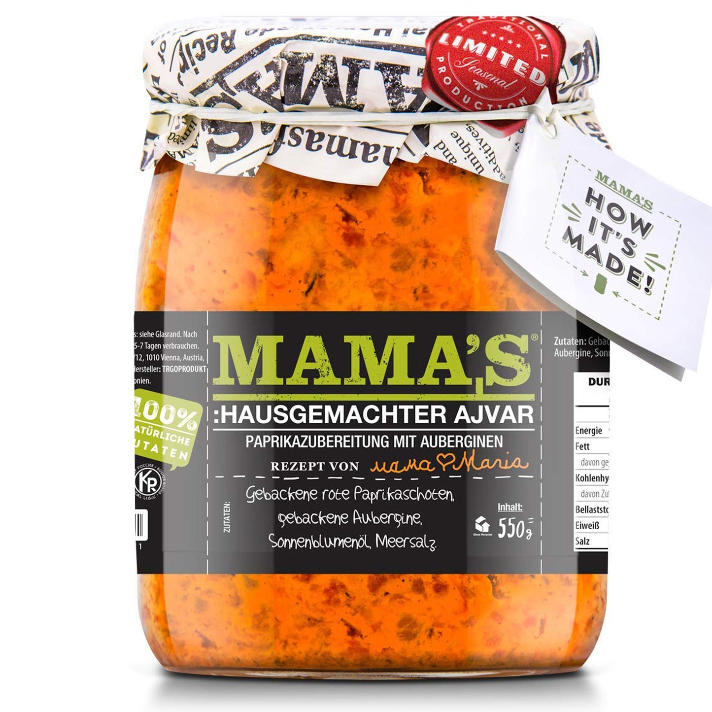 !Mama's Mild Ajvar Spread 19 Oz (539 Gr)