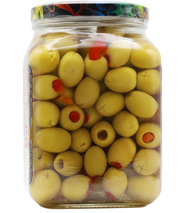 Marmarabirlik 4 XL Green Olives With Peppers 30 Oz (850 Gr)